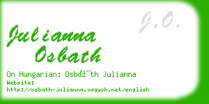 julianna osbath business card